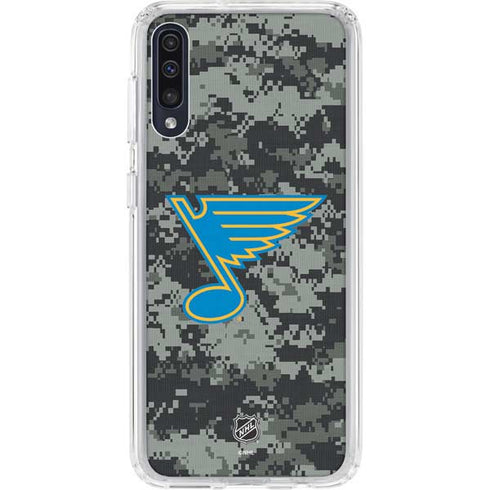 NHL St. Louis Blues Camo Galaxy A50 Clear Case